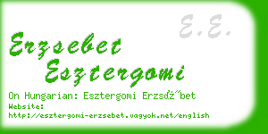 erzsebet esztergomi business card